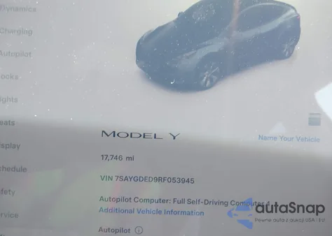 2024 Tesla Model Y Long Range Dual Motor All-Wheel Drive/Rwd из США, поврежденный, VIN 7SAYGDED9RF053945